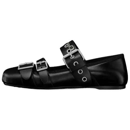 DIOR Flat Mary Jane Shoes Women's Black