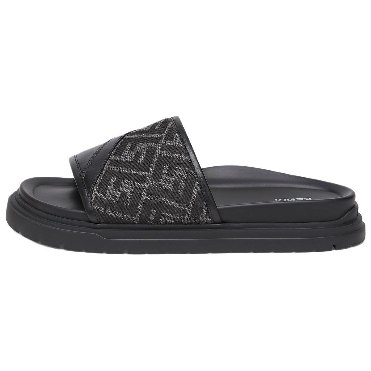 FENDI Slide Slippers Men's Black