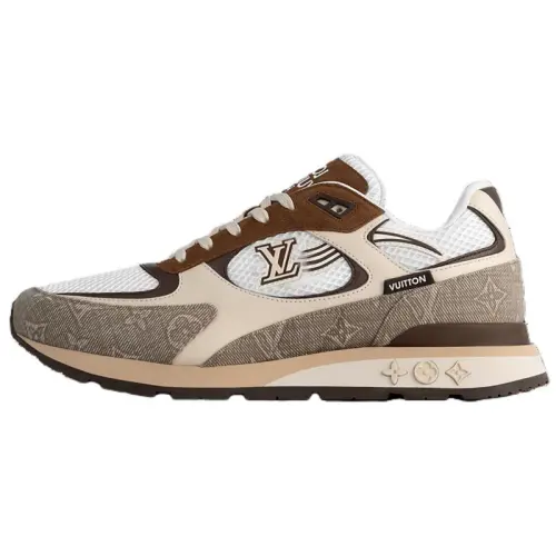 LOUIS VUITTON Run Away Denim Low top Casual Shoes Men's Brown