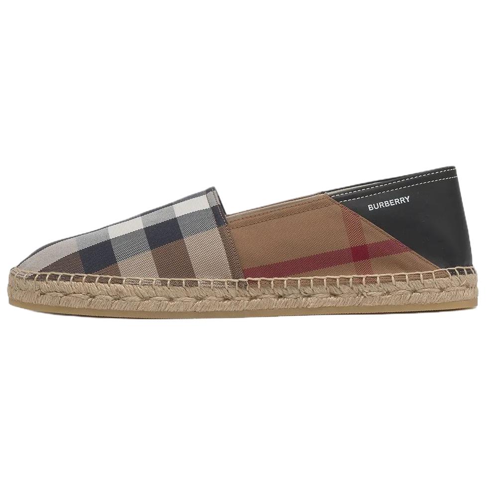 Burberry Check Espadrilles Birch Brown