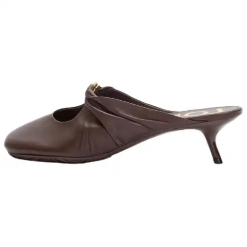 LOEWE Pebble Closed Toe Slippers 4.5cm Women's Brown