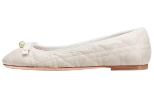 DIOR Leather Casual Shoes Women's White