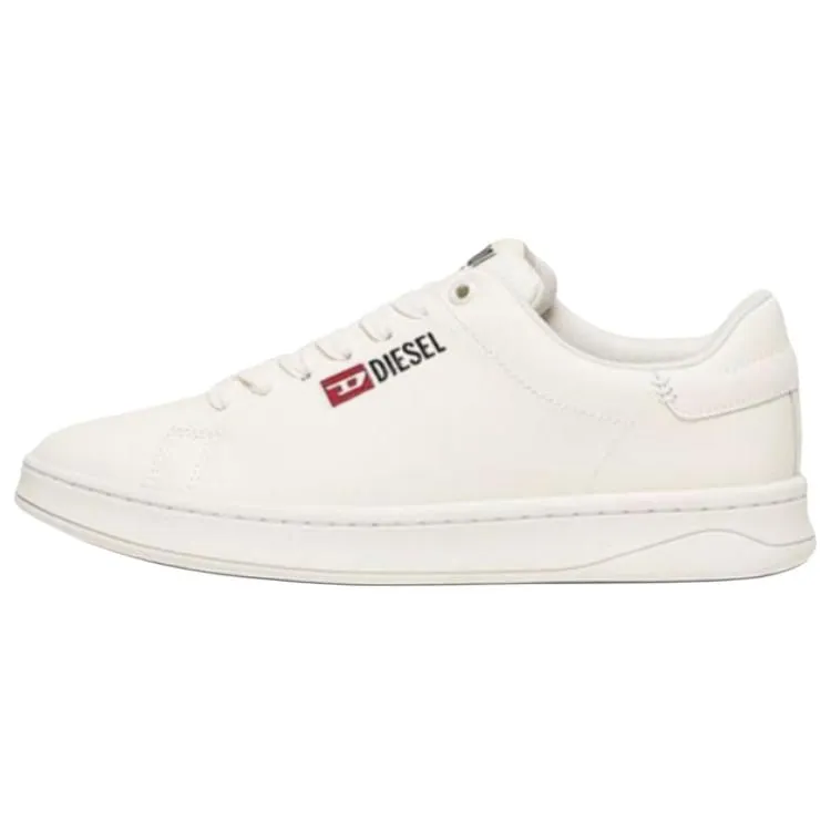DIESEL Leather Low top Skateboard Shoes Men's White