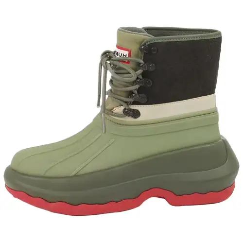 HUNTER x KENZO Polyester Abrasion Resistant Short Outdoor Boots Women's Dark Khaki