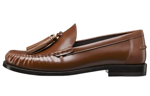 DIOR Academy Top Grain Cow Leather Casual Shoes Women's Brown