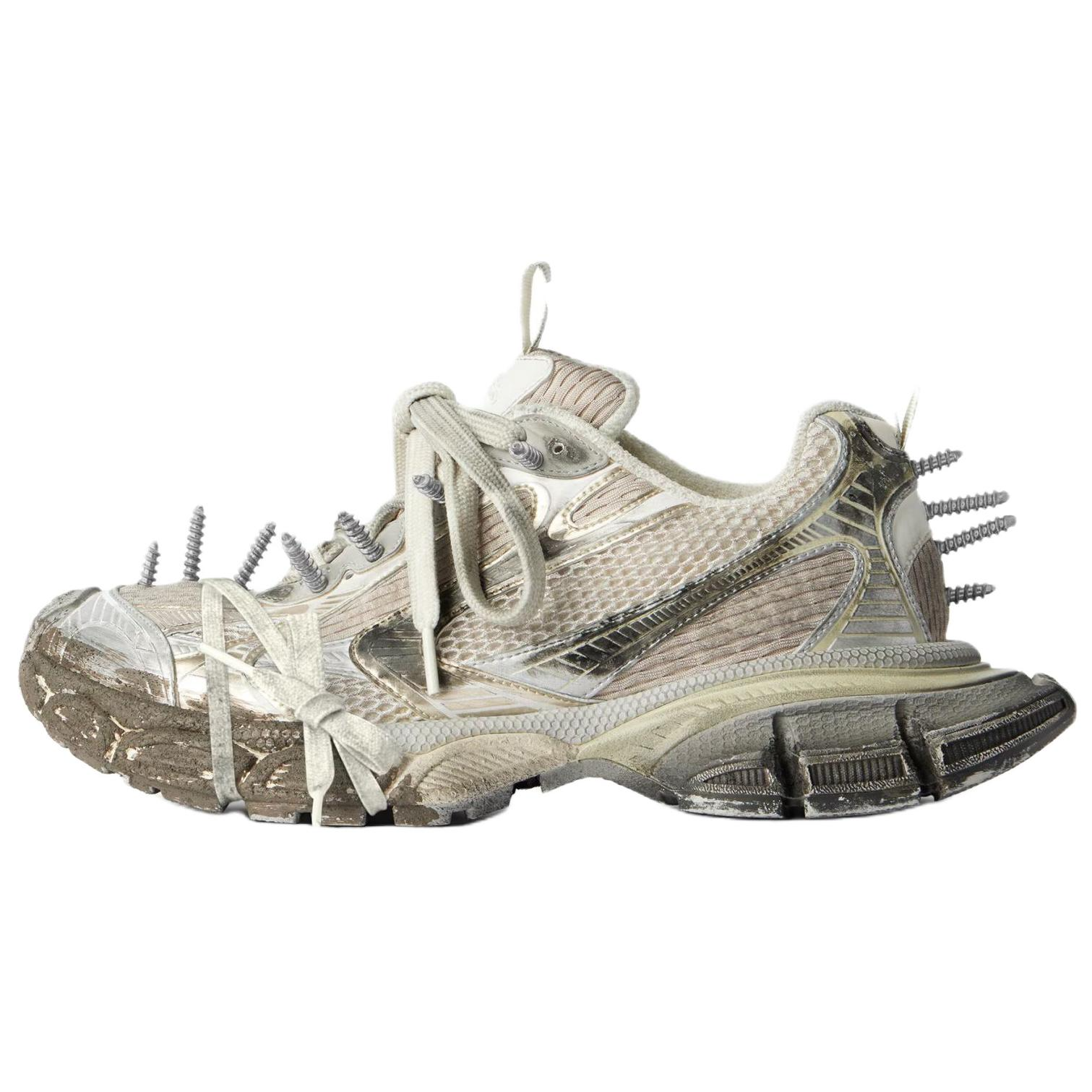 Balenciaga 3XL Mesh Low top Chunky Sneakers Men's Gray