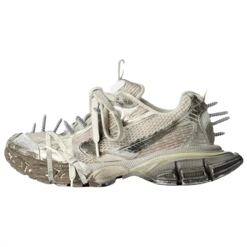 Balenciaga 3XL Mesh Low top Chunky Sneakers Men's Gray