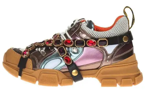 Gucci Wmns Flashtrek Crystals 'Multi-Color Metallic' Women's