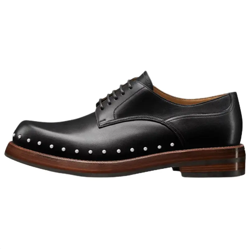 DIOR Carlo Cow Leather Casual Shoes Men's Black
