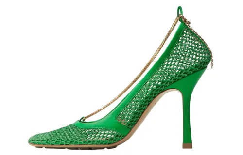 Bottega Veneta Mesh Square Toe Pumps