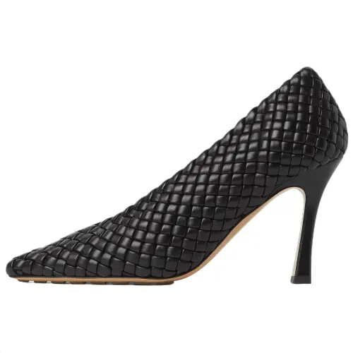 Bottega Veneta Sofia Chunky Heel High Heels 9cm Women's Black