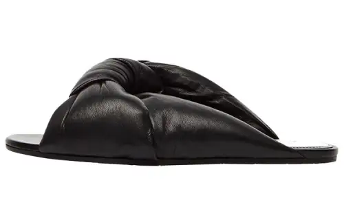 Balenciaga Drapy Flat Sandals 'Black' Women's