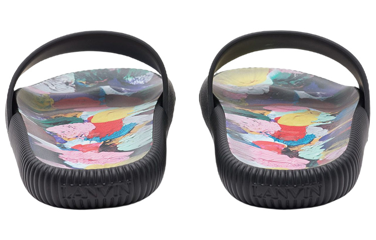 Lanvin Slide Slippers Women's Black