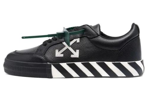 OFF WHITE Vulc Low Leather Black White SS22