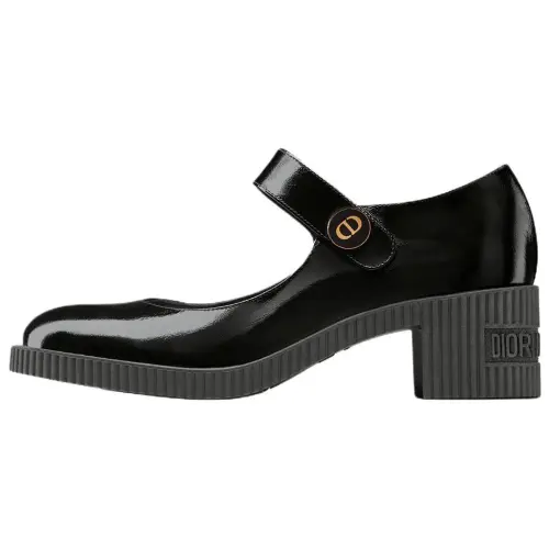 DIOR D Doll Chunky Heel High Heels 5.5cm Women's Black