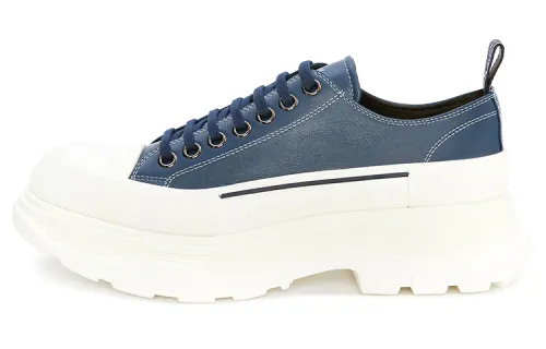Alexander McQueen Tread Slick Ankle Length Combat Boots Men's Blue