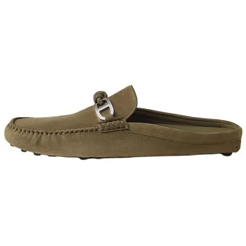 HERMES Icaro Closed Toe Slippers Men's Green
