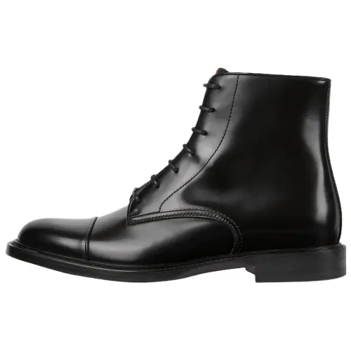 GUCCI Cow Leather, Leather Ankle Boots 3cm Men's Black