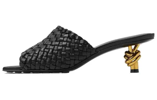 Bottega Veneta Knot Slide Slippers 4.5cm Women's Black