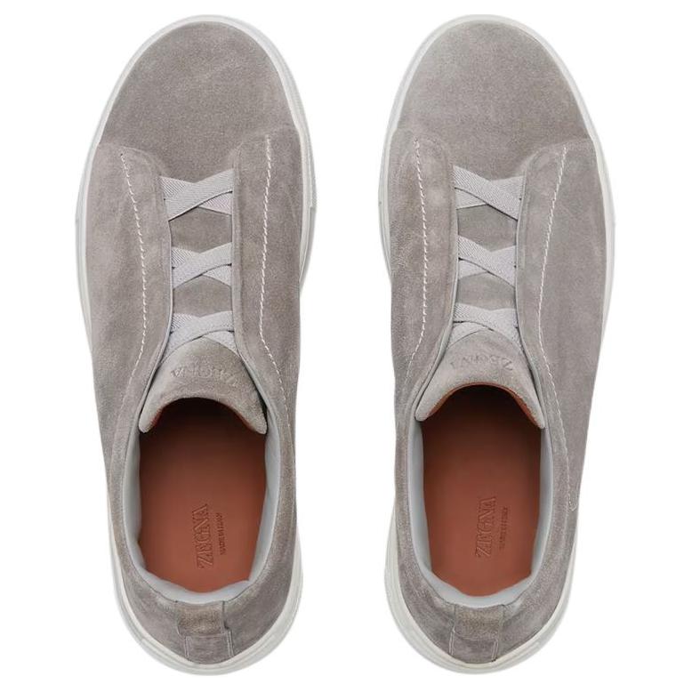 Zegna Triple Stitch Suede Sneakers