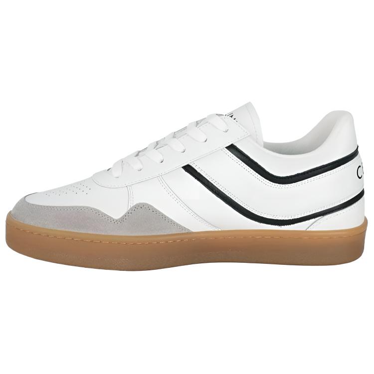 CELINE Trainer Leather Low top Skateboard Shoes Men's White