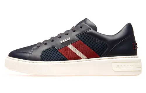 BALLY Bally casual low-top fashion sneakers men's navy blue