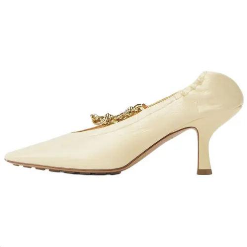 Bottega Veneta SHARP Slim Heel High Heels 6CM Women's Sea Salt Color