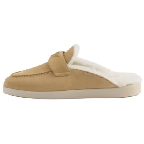 PRADA Closed Toe Slippers Women's Beige