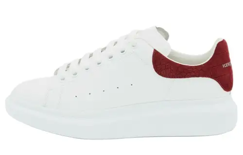 Alexander McQueen Oversized Burgundy Croc Suede