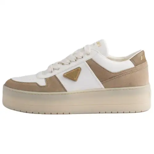PRADA Downtown Bold Low top Skateboard Shoes Women's Desert Yellow