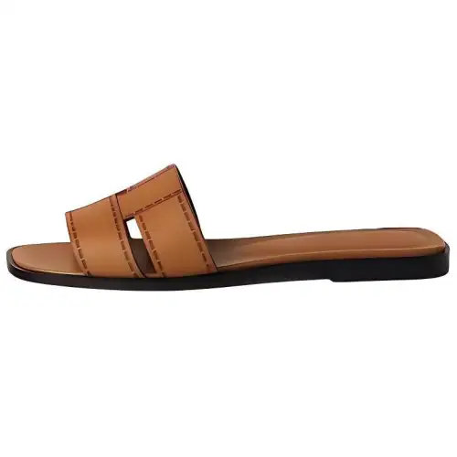 HERMES Idioma Slide Slippers Women's Brown