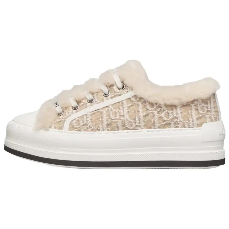 DIOR Walk'n'Dior Low top Skateboard Shoes Women's Beige
