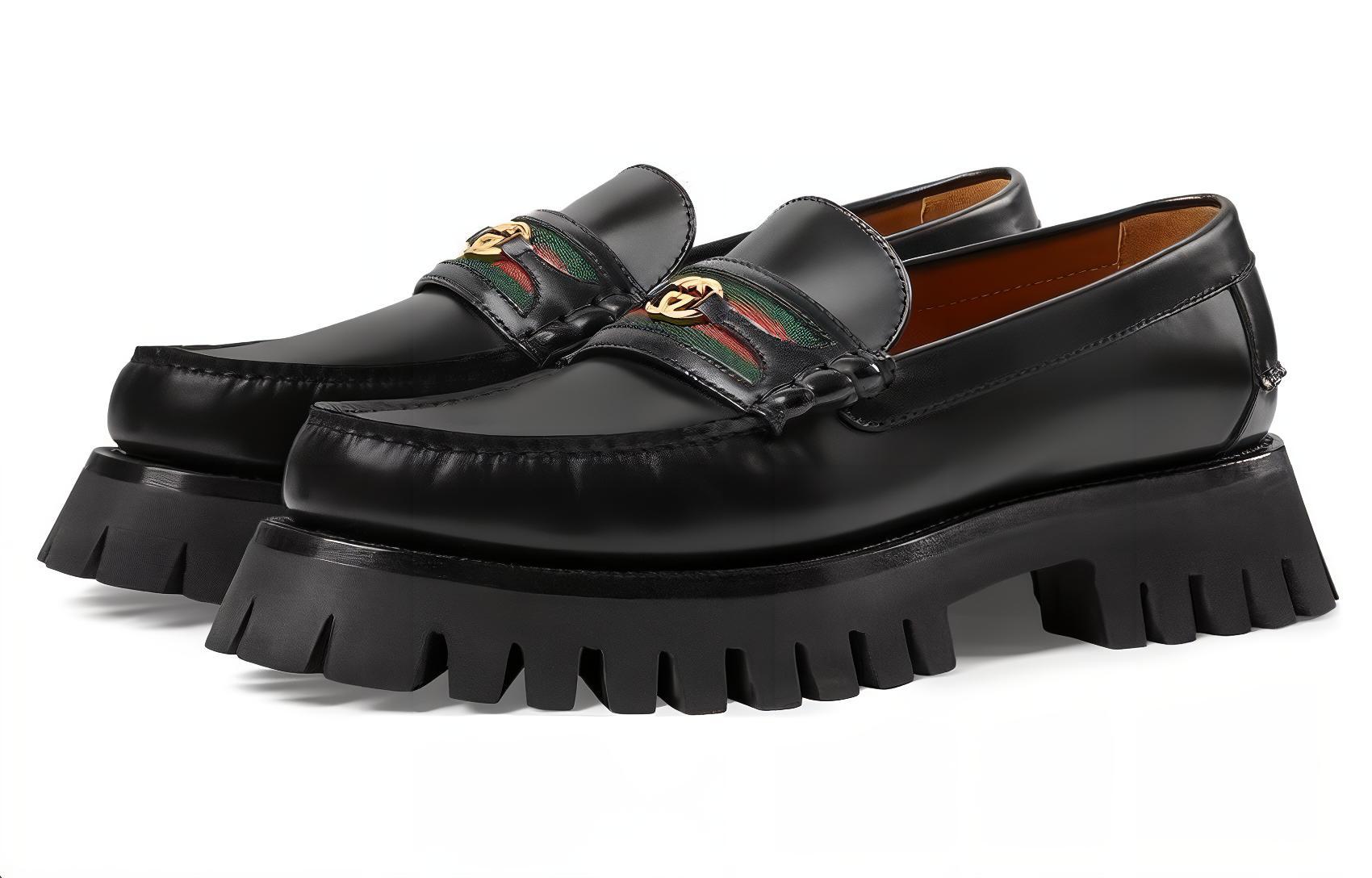 Мужские кеды Gucci logo (черные) — фото 2