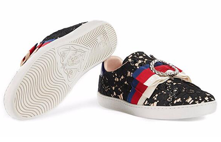 Женские кеды Gucci ACE (черный) — фото 5