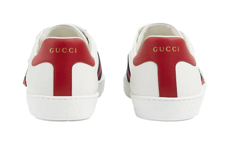 Мужские кеды Gucci ACE (бело-красные) — фото 4