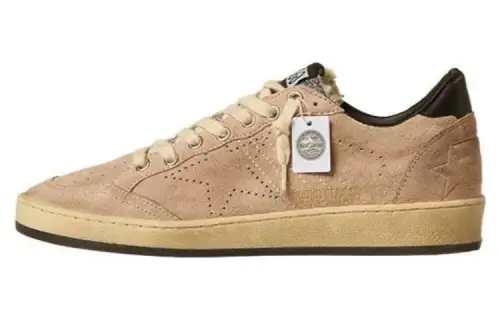 Golden Goose Ball Star Suede Low top Skateboard Shoes Women's Gray Pink