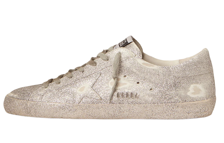 Мужские кеды Golden Goose Super-Star (серебристые)