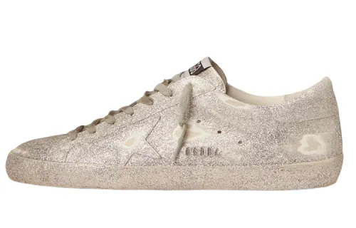 Golden Goose Super Star Low top Stylish Skateboarding Shoes Men's Silver