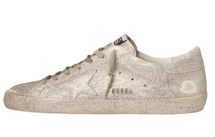 Golden Goose Super Star Low top Stylish Skateboarding Shoes Men's Silver