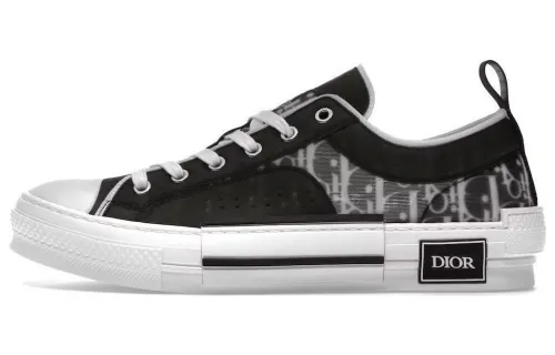 DIOR B23 Low Black White Oblique