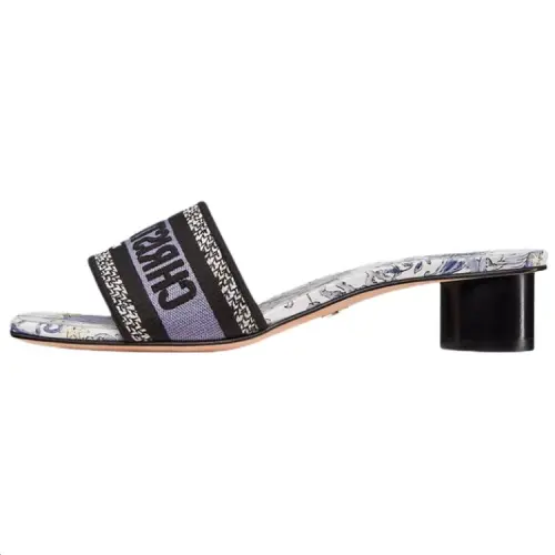 DIOR Lucky Series Slide Slippers 3.5cm Women's White