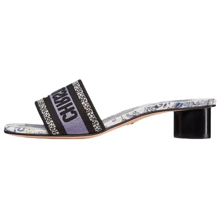 DIOR Lucky Series Slide Slippers 3.5cm Women's White