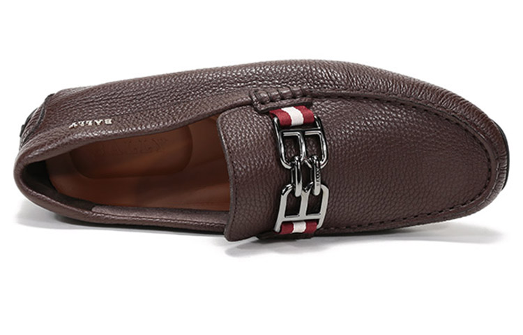 BALLY Leather Loafers Men's Coffee