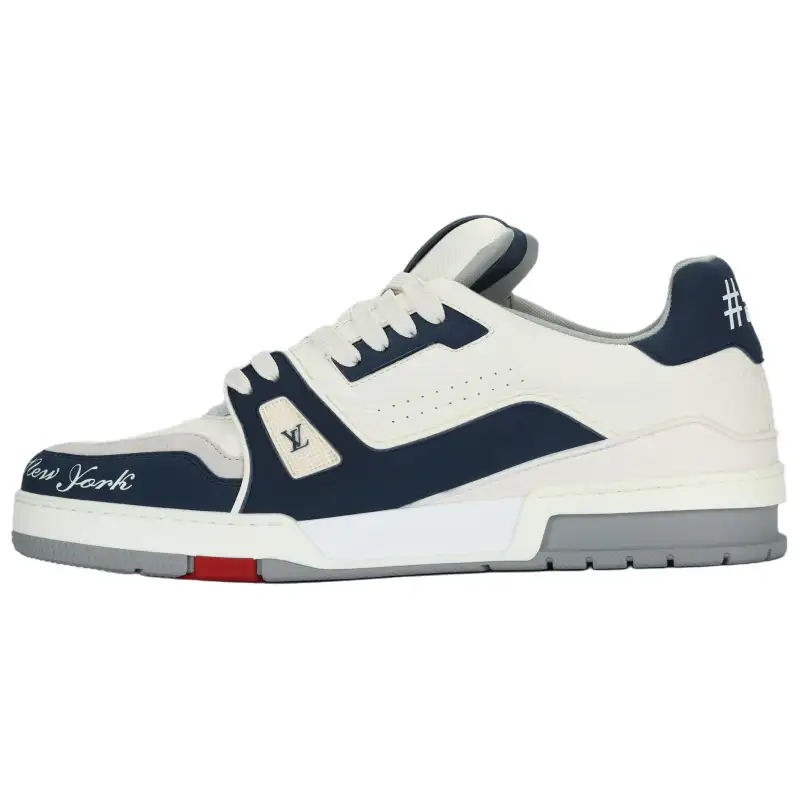LOUIS VUITTON Trainer Low top Skateboard Shoes Men's White New York Limited
