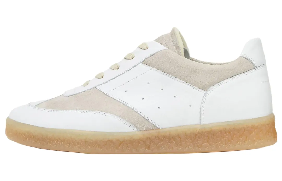 Maison Margiela MM6 White Beige Suede Women's