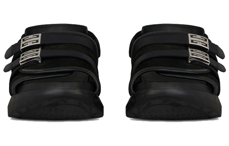 Givenchy Marshmallow Sandals Black Suede Leather