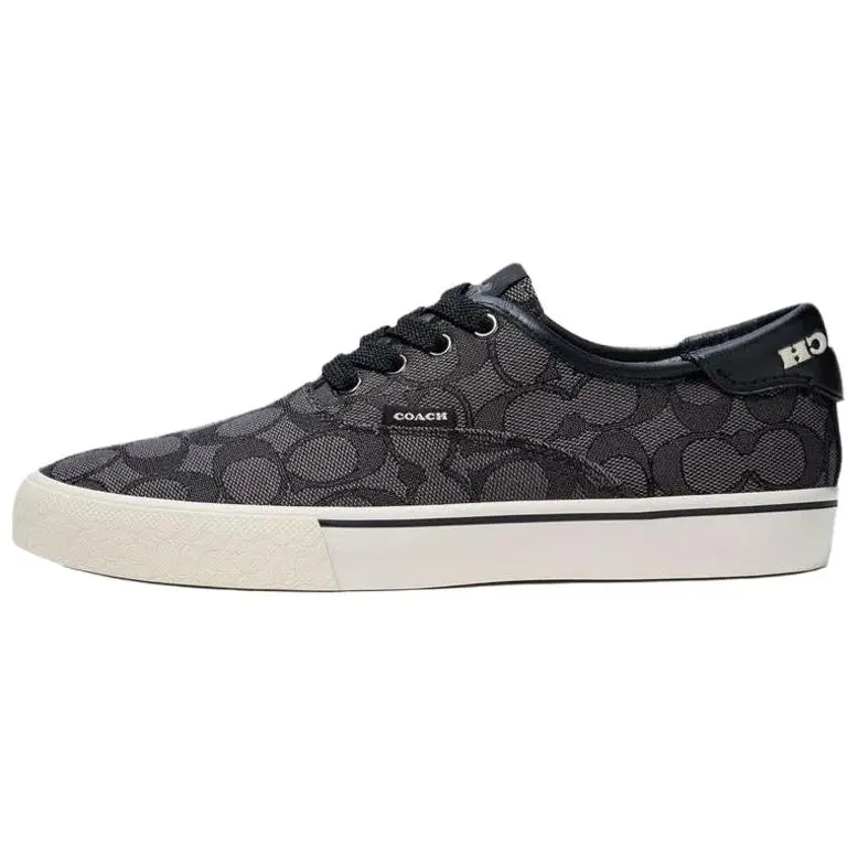 COACH CitySole Skate Canvas Low top Stylish Skateboarding Shoes Women's Black