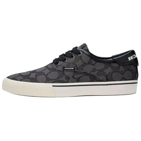 COACH CitySole Skate Canvas Low top Stylish Skateboarding Shoes Women's Black