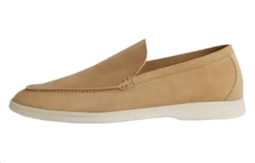 Loro Piana Summer Walk Loafers Men's Light Wood Smoke