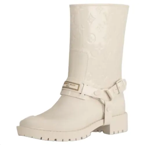LOUIS VUITTON Drops Rain Boots Women's White